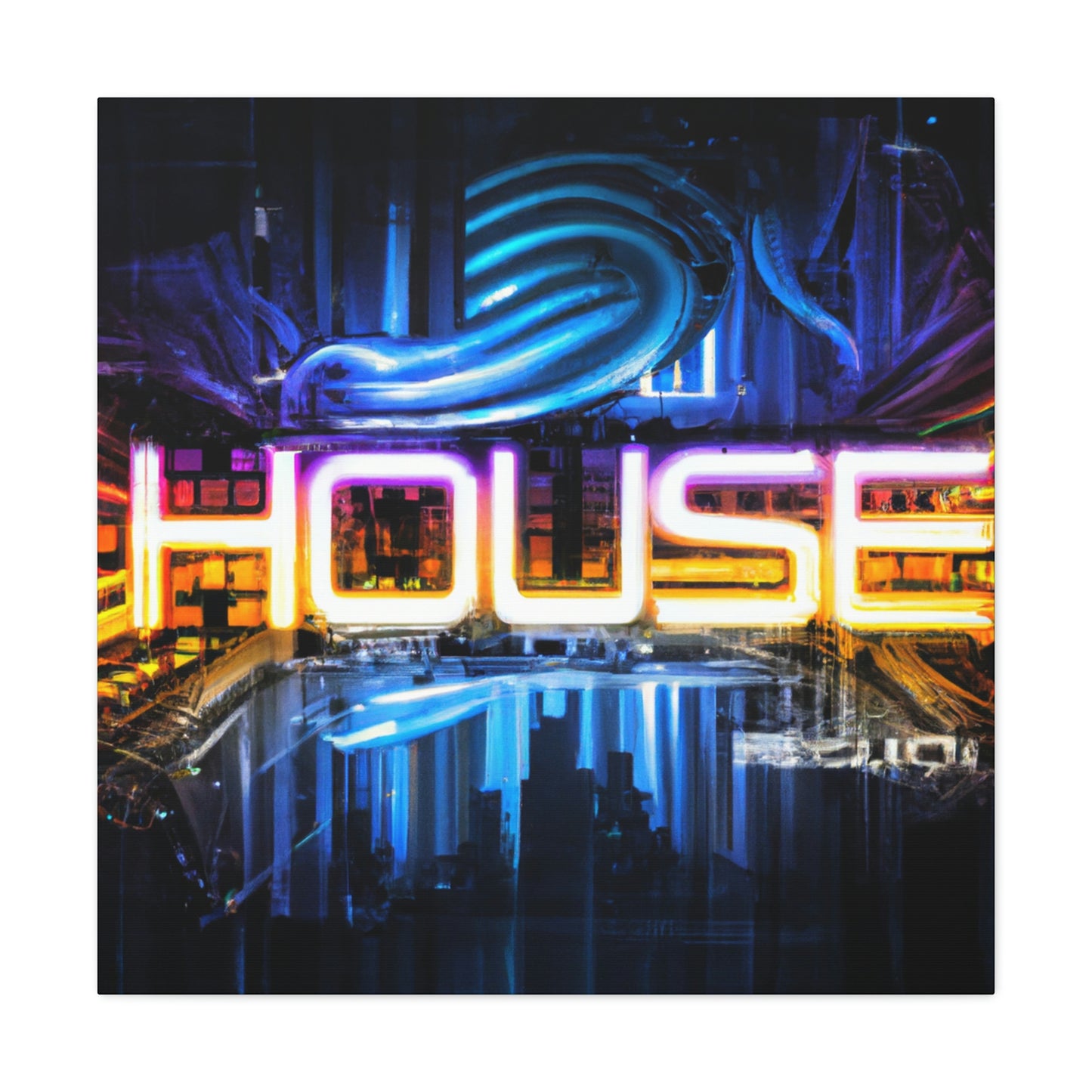 Neon House - Canvas